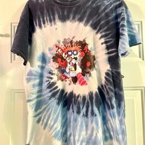 Blue Tie-Dye Graphic T-Shirt